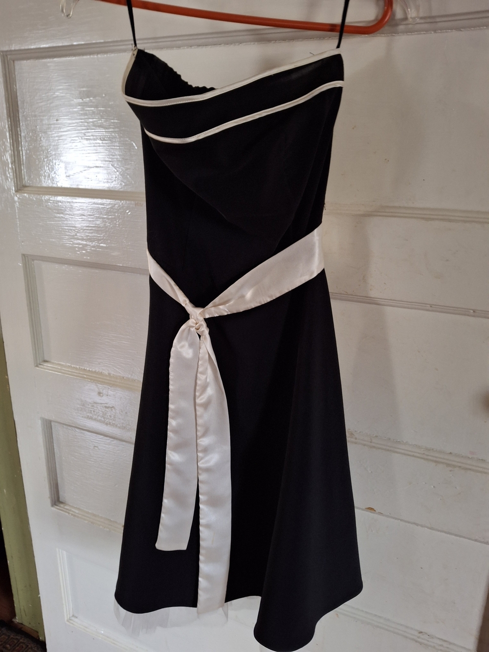 Ruby Rox Black & White Strapless Fit & Flare Dress Size 3 (CPD 101)